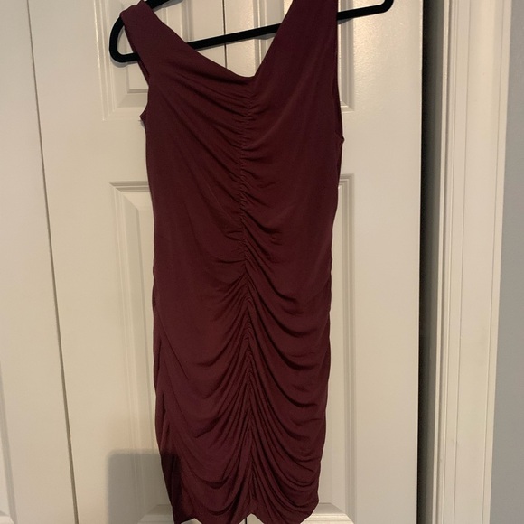 Reformation One Shoulder Burgundy Dress - Picture 4 of 5